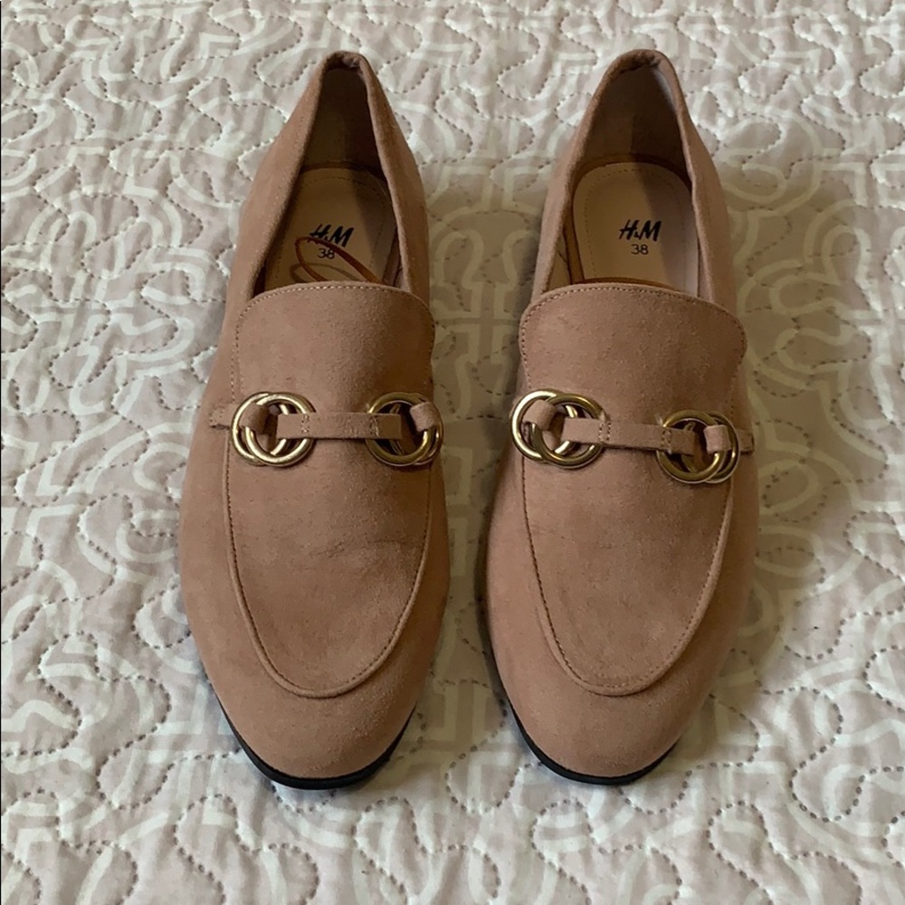 Dusty pink loafers from H&M size 38/ 7.